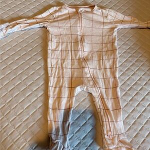 Cloud Island Pink Grid Kids Footie